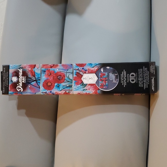 3 panel poppies diamond art kit NIB - Picture 1 of 7